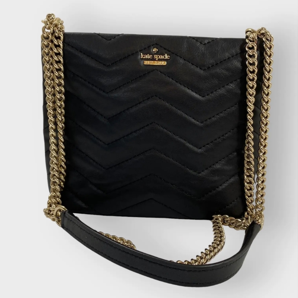 Kate Spade Bag | Reese Park | Black | Chain Strap | Quilted | Convertible | Sml